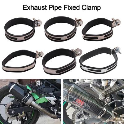 Durable Universal Fixture Support Hanger Band Motorcycle Exhaust Pipe Protector Exhaust Clamp Fixed Ring Pipe Fixing Bracket