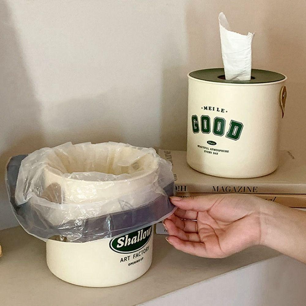 Dustproof Round Toilet Roll Paper Container Plastic Napkin Holder Creative Tissue Box Living Room