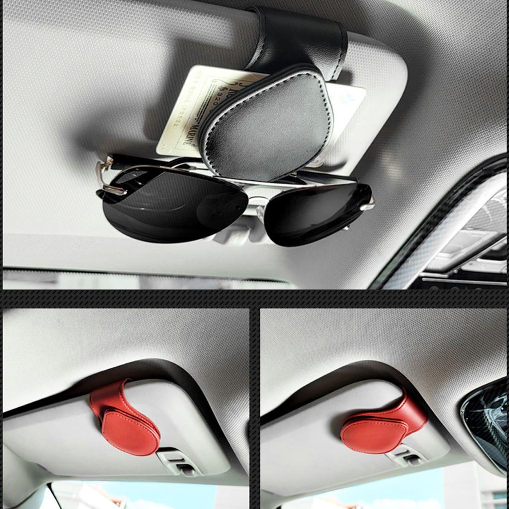 Pack of 2 Car Glasses Clip Ticket Card Holder Sunglasses Eyeglasses Pink