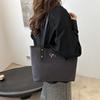 Stylish Black Polka Dot Bow Tote Bag For Women 2024 Large Capacity Casual Shoulder Handbag