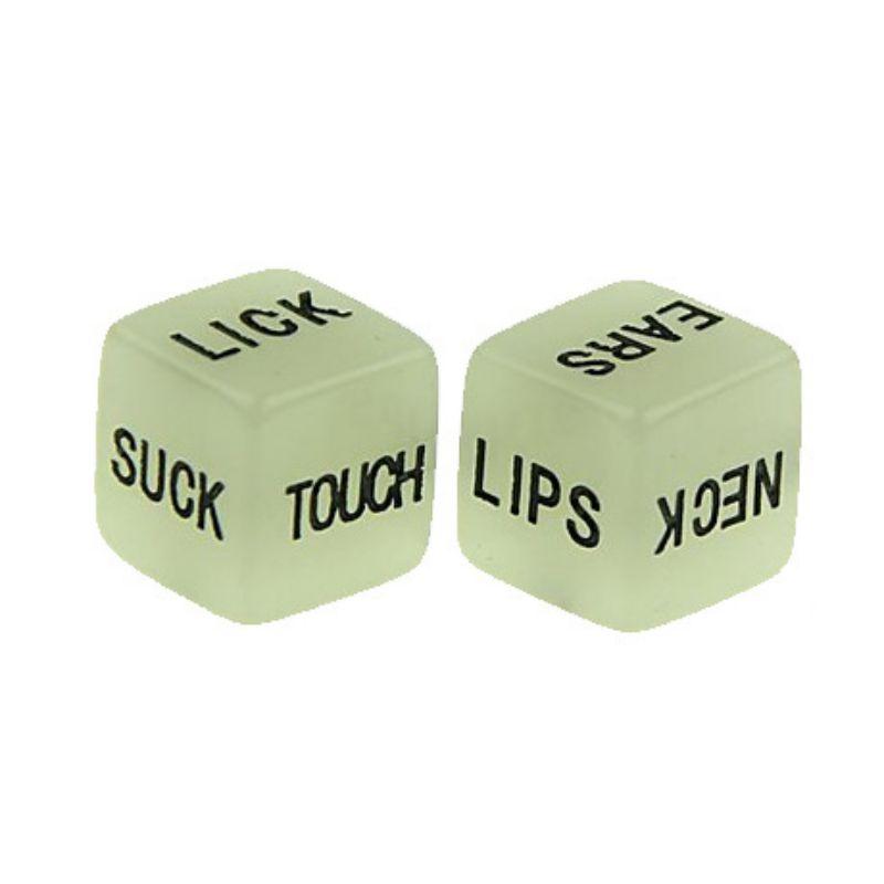 2Pcs Funny Love Dice Glow In Dark Adult Couple Lovers Games Aid Sex Party