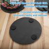 Round Natural Black Stone Slate Western Steak Plates Slate Dinner Plate Kitchen Cheese Pizza For Home Food