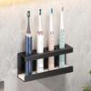 1Pc Toothbrush Holder Stand Electric Toothbrush Organizer Bathroom Diatomite Base 4-Slot Storage Box Multi-Functional Brush Rack