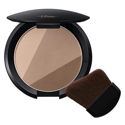 Visee Shading Bronzer BR300 Medium Brown 8.5g with Brush | Contour & Highlighting Powder