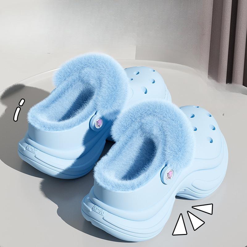 Warm Slippers, Women's Thick-soled Cute Plush Shoes, Cotton Shoes