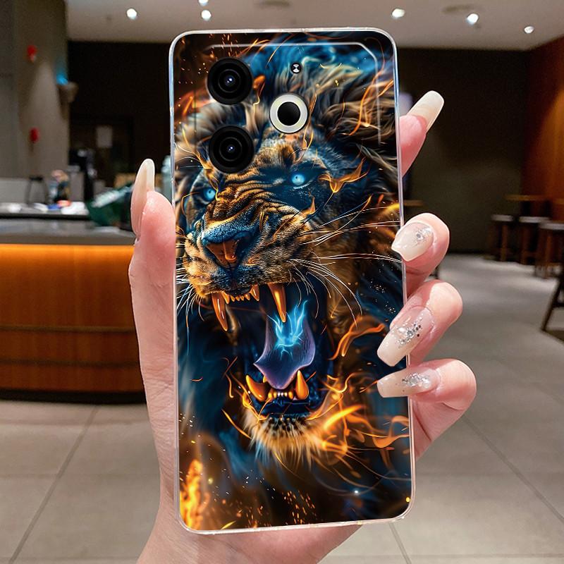 TPU Transparent Case For Tecno Pova 6 Neo Beautiful Bright Back Cover Stylish Viral Shockproof Soft Casing Butterfly Pattern