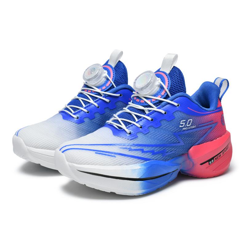 Children's red rabbit sports shoes mesh light breathable student physical training shoes shock absorption non-slip boys running shoes