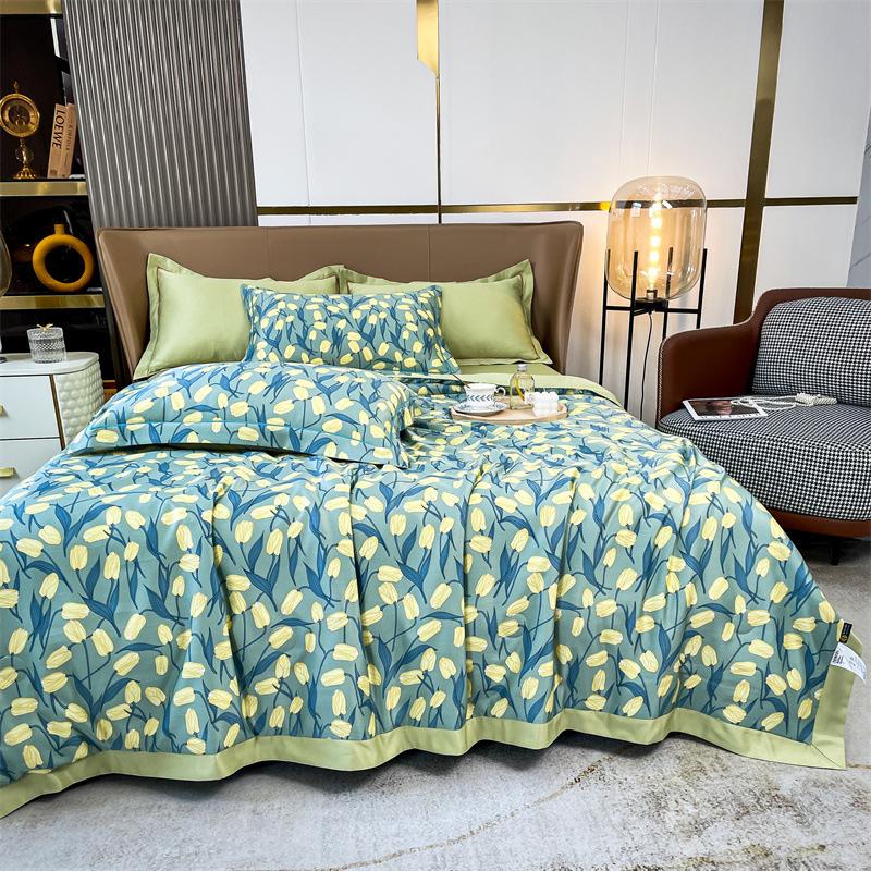 

Летнее одеяло, стиранное ледяное шелковое одеяло, моющееся атласное одеяло с кондиционером, летнее постельное белье Twin Queen, пуховое одеяло 150x200cm 4Pcs