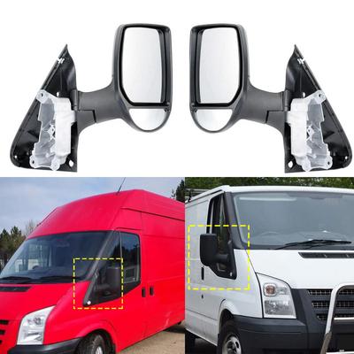 Rétroviseur extérieur court de voiture transparent à rabattement manuel pour Ford Transit MK6 2000-2006/MK7 2006-2014 4621166,4158405,4643476