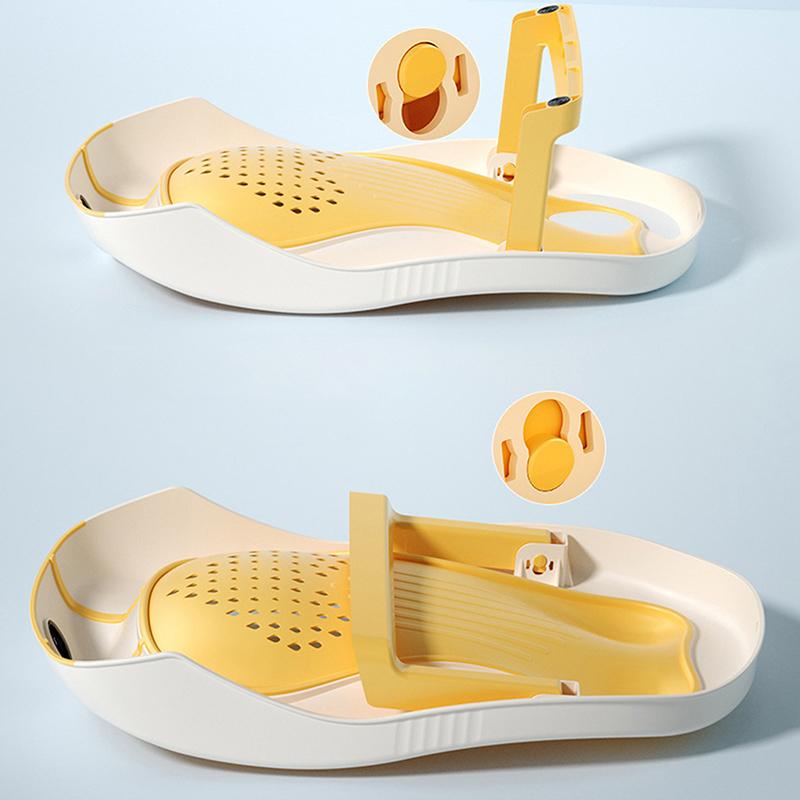 Foldable Baby Bath Seat - Non-Slip Pp Shower Net Support, Ergonomic Backrest Design, Easy-Clean Christmas Gift For Toddlers