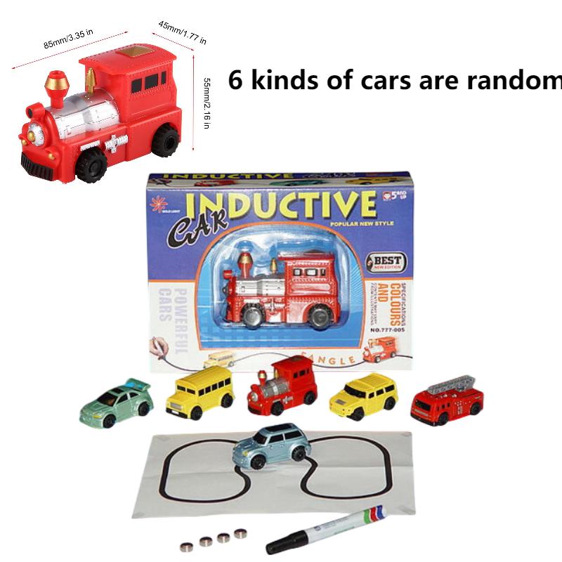 Road Pen Magic Inductive Car Toy Train Tank Draw Lines Playing Gift Children