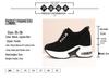 Korean Style Women's Thick-Soled Suede Sneakers with Air Cushion and Zipper for Autumn and Winter