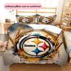 Pittsburgh Steelers3 Pattern Bedding Quilt Set  Home Decoration  Gift (1 * Duvet Cover + 2 * Pillowcase  Without Core)