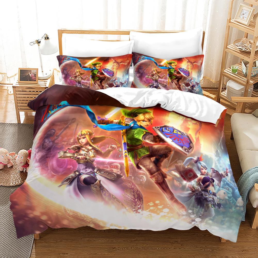 3D Digital Printing Three-Piece Quilt Cover Bedding The Legend Of Zelda