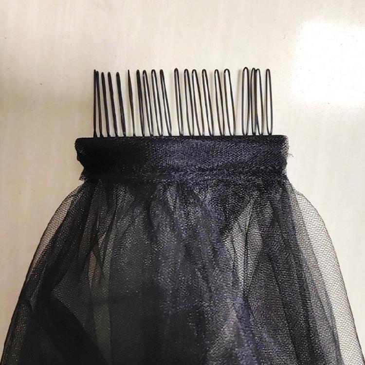 Bröllopstyll Brud Flerskiktad Slöja med Spets Hjärtformad Kant Elegant Brudtärna Slöja