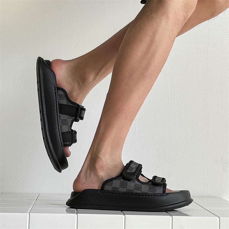 2025 new summer sandals men's lazy versatile fashion wear casual platform comfortable beach shoes