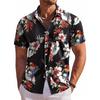 Neues Sommer Herren Atmungsaktives Bequemes Vielseitiges Lässiges Kurzarm Blumenhemd
