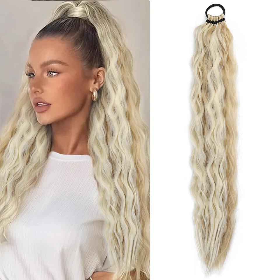 

Волнистый Кудрявый Длинный Хвост Синтетический Парик Стиль Резинки Кудрявый Парик-Хвост Подходит для Женской Повседневной Вечерней Танцевальной Одежды 60CM