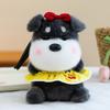 Cute Plush Schnauzer Dog Keychain Simulation Puppy Bag Charm Desktop Ornament Toy