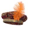 Men's Medieval Dodo Feather Muffin Top Hat - High-End Court Costume Headwear