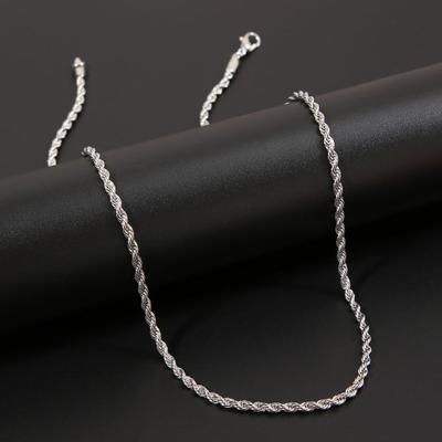 Mężczyźni 3mm Choker naszyjnik w stylu hip-hopowym Twist łańcuszek naszyjnik z klamrą z homara naszyjnik ze stopu biżuteria akcesoria