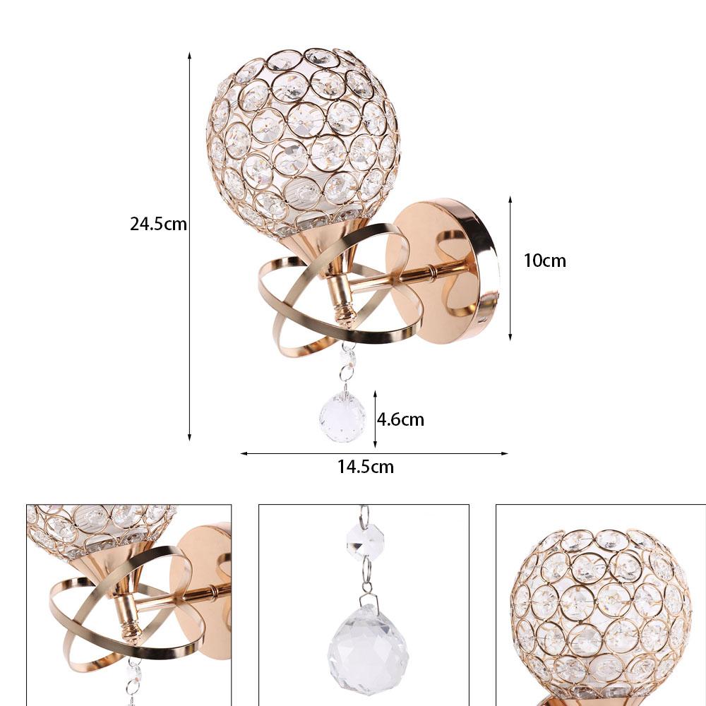 Home Accessories Luxury Wall Lamp Modern Hanging Crystal Sconce Lighting Simple Elegant Bedside Lamp Christmas