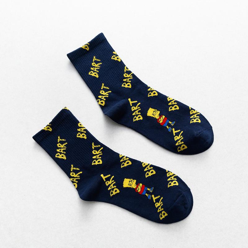 

Women S Cartoon Socks Spring And Autumn Winter Sports Socks Women S Alphabet Trendy Socks Cute Student Cotton Mid-Leg Skateboard Socks One size fits all