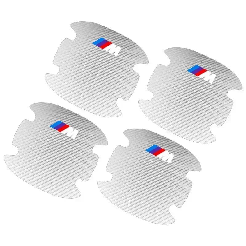4P/Set Car Door Handle Anti-scratch Sticker Carbon Fibre For BMW 320i 325i 320Li 325Li 330Li X7 X3 X4 X5 X6 E39 E60 E61 F10