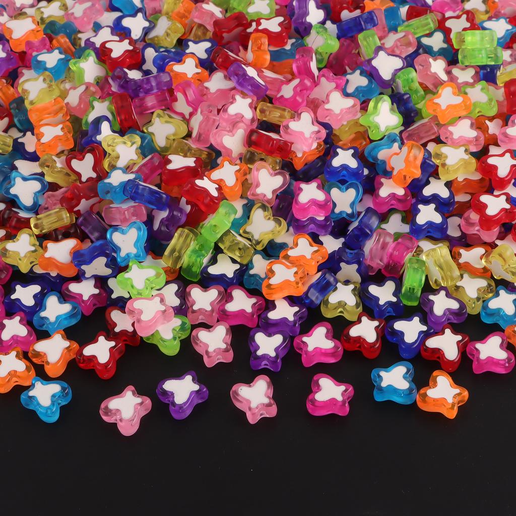 200pcs Mix Letter Acrylic Beads Round Flat Alphabet Spacer Bead and elastic cord For Jewelry Make Handmade Diy Bracelet Necklace