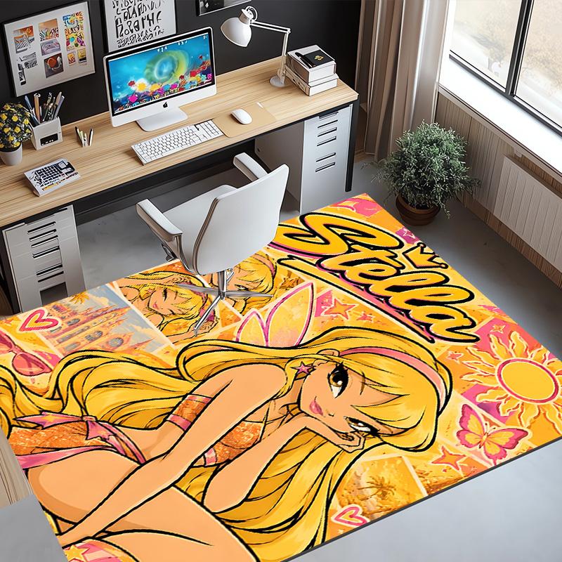 Winx Club Pattern Rug, Indoor/Outdoor Mat, for Picnic, Gameroom, Bedroom, Office, Living Room, Home Decor Carpet, Birthday Gift