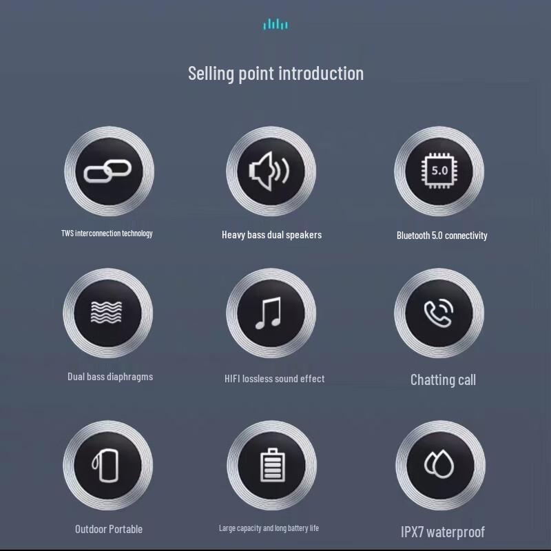 Usewei Y669 Portable IPX7 Waterproof Bluetooth Speaker