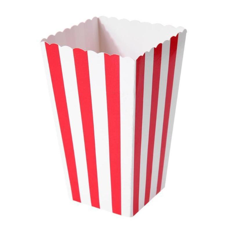 Striped Ripple Dot Popcorn Box Creative Birthday Party Decora Festival Carnival Snack Cup Children's Anniversary Gift Packag Handheld Popcorn Bucket