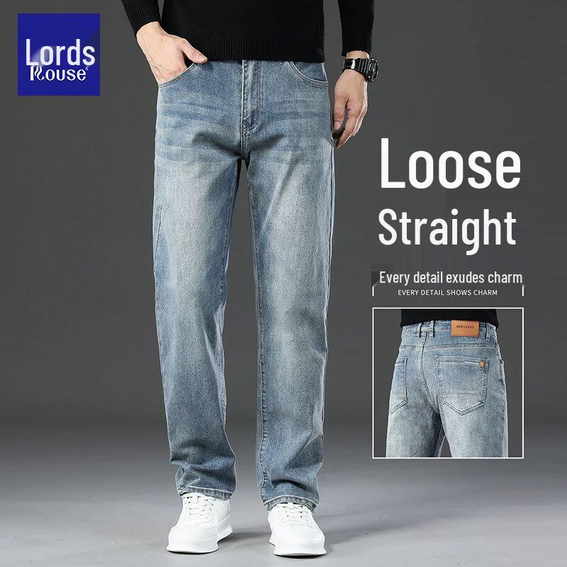 Men's Relaxed Fit Straight-Leg Casual Denim Jeans