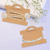 100 Stück Schmuck-Präsentationskarten, Braune Kraftpapier-Präsentationskarten, 3,5x3,8 Zoll Mehrzweck-Schmuck-Präsentationskarten für Haargummis, Halsketten
