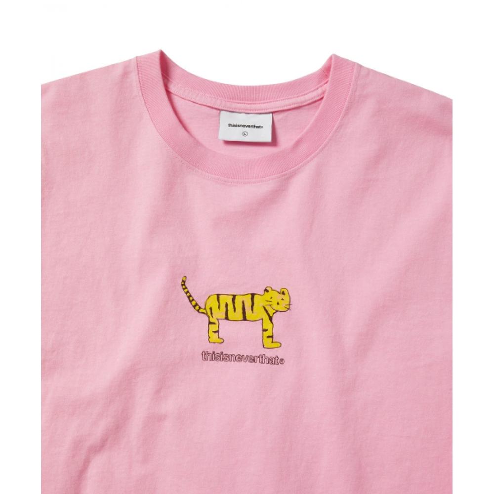 Thisisneverthat Yellow Cat Tee Pink
