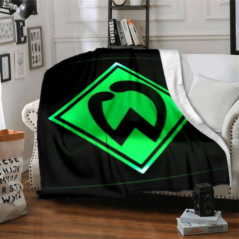 Werder Bremen Football Club Flannel Blanket, Green Diamond Logo Print Throw Blanket, Soft Warm Sofa Bed Blanket for Soccer Fans Home Decor Gift