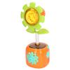 Kids Electric Bubble Blowing Machine Sunflower Shape Colorful Light Music Bubble Maker Toy