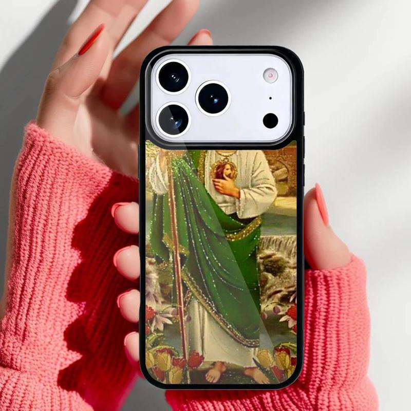 

Guadalupe San Judas soft Phone Case for iPhone 17 16 15 14 13 Pro Max Back Cover for 12 11 Pro Coque iPhone 12 Pro Max