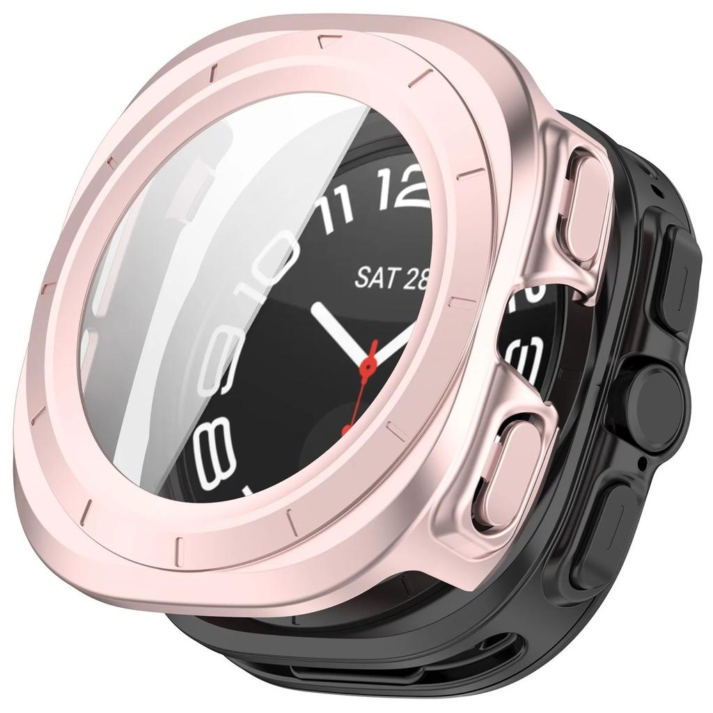 Tempered Glass+PC Case for Samsung Galaxy Watch 8 Ultra 47mm All-Around Protective Bumper Shell for Watch Ultra 47mm Cover