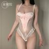 Sexy Fun French Body Sculpting One-piece New Pure Desire Small Breasts Gather Lace Lace Pajamas Uniform Temptation F712