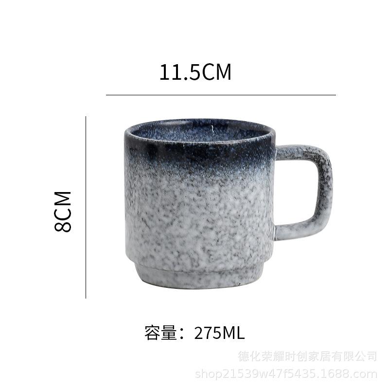 Ins Minimalist Ceramic Mug Water Cup with Lid Office Student Couple Mug European-style Literary Water Mug