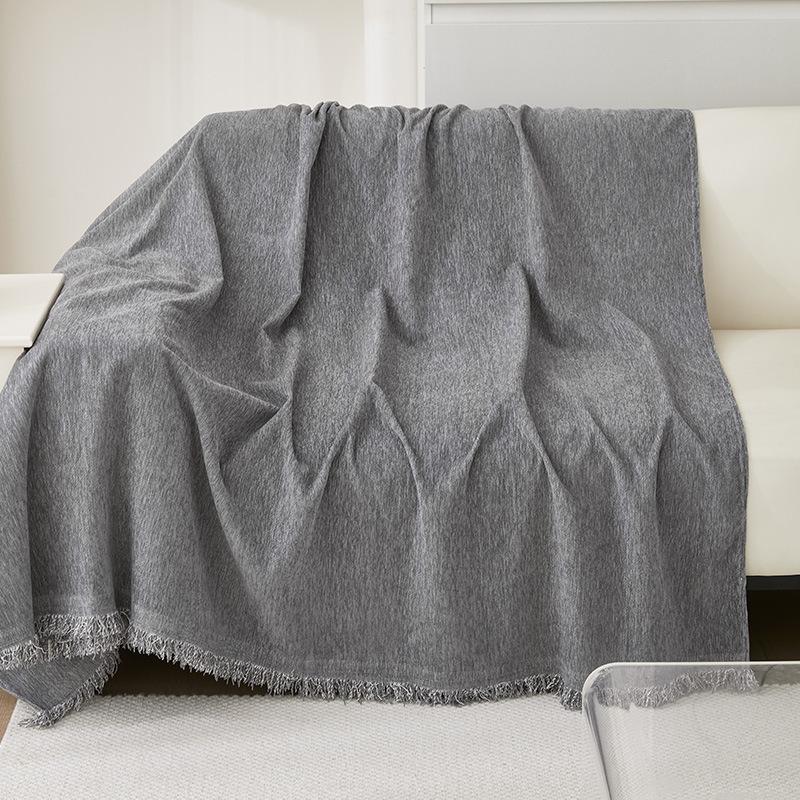 

Solid Color Waterproof Sofa Towel Chenille Four Seasons Universal Sofa Cover All-inclusive Universal Simple Sofa Blanket 180X130CM