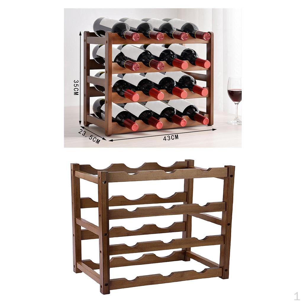 RACK Holder Wood Stand Bottle Storage Shelf