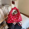 Kleiner Polka-Dot Trend-Achselbeutel Modisch und Stilvoll Lässige Einzel-Schulter Kleine Quadratische Tasche
