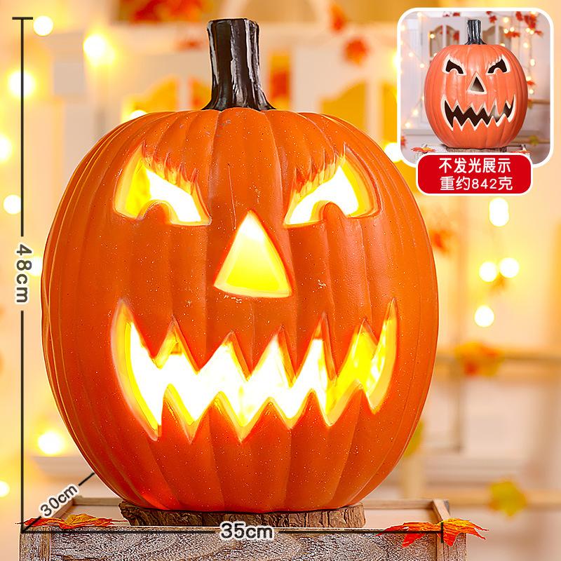 Halloween Pumpkin Lantern Shopping Mall Yard Shop Decoration Scene Arrangement Ornament Luminous Big Pumpkin