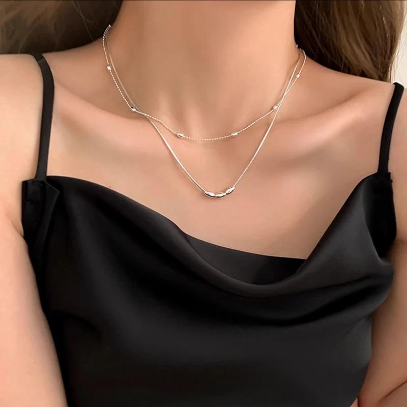 

2025 Trend Necklaces Fashion Simple Style Charm Geometric Shape Pendant Choker Birthday Party Gift for Women Exquisite Jewelry