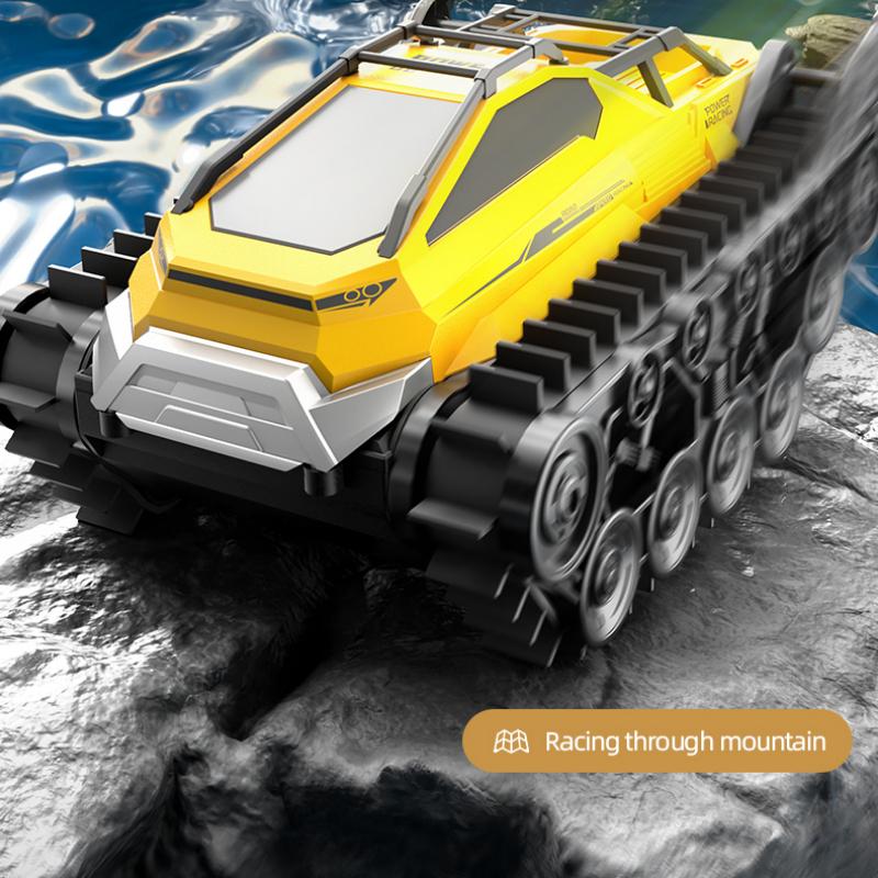 New RC Car 2.4G Amphibious All Terrain Crawler Tank Remote Control Truck Climbing Off-Road Vehicle Waterproof Toy Children Gift