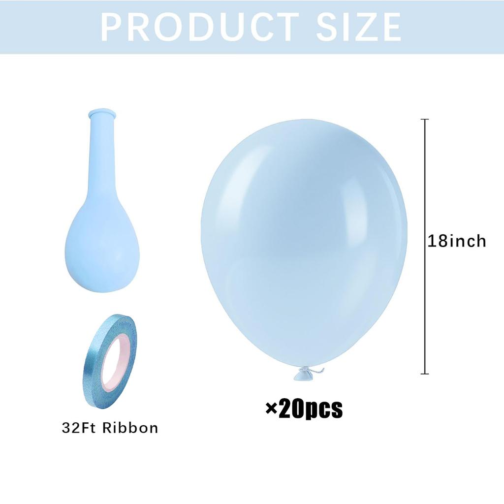 18inch 20pcs multi-color balloon set,suitable for weddings, birthdays, themed parties, pre wedding parties,and family gatherings