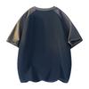 Contrast Color Men's Short Sleeve T-Shirt Summer Round Neck Versatile Top