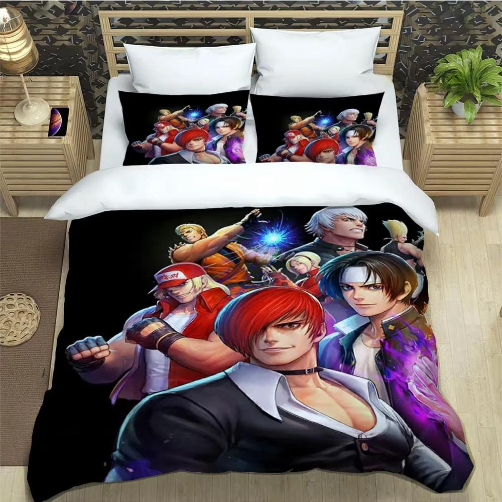 KOF Game Cartoons 3D Printed Bedding Sets Exquisite Bed Supplies Set Duvet Cover Comforter Set Bedding Set Luxury Birthday Gift